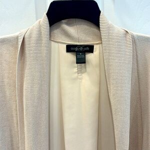 Women's Cream Sweater with Sheet Back